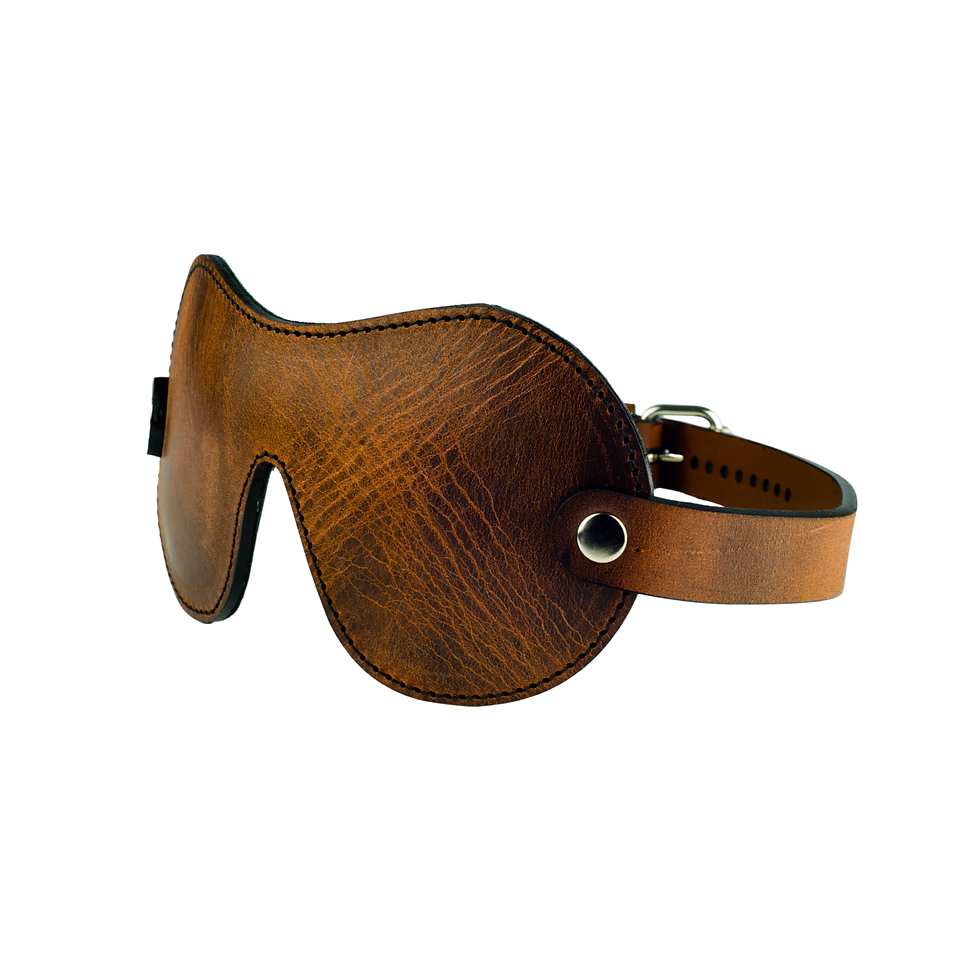 Skórzana maska na oczy