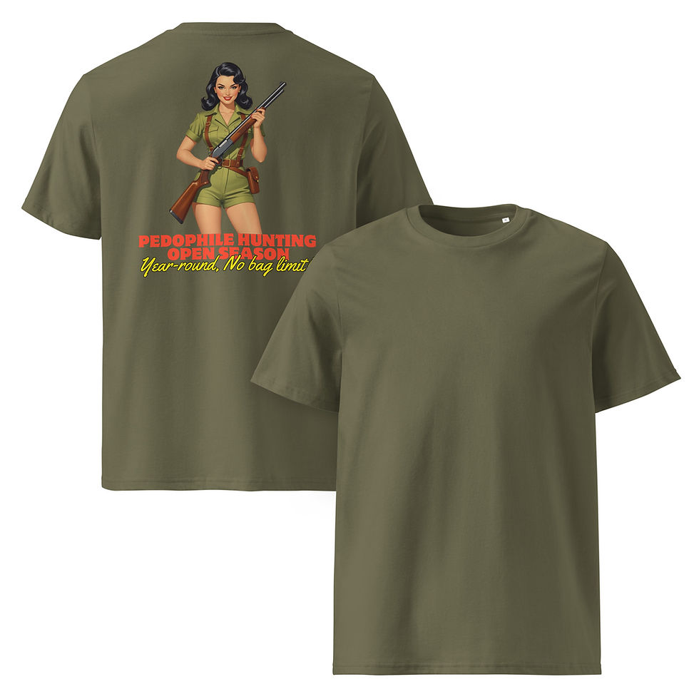 Thumbnail: Organic cotton t-shirt Unisex / Hunting Season / Back Print