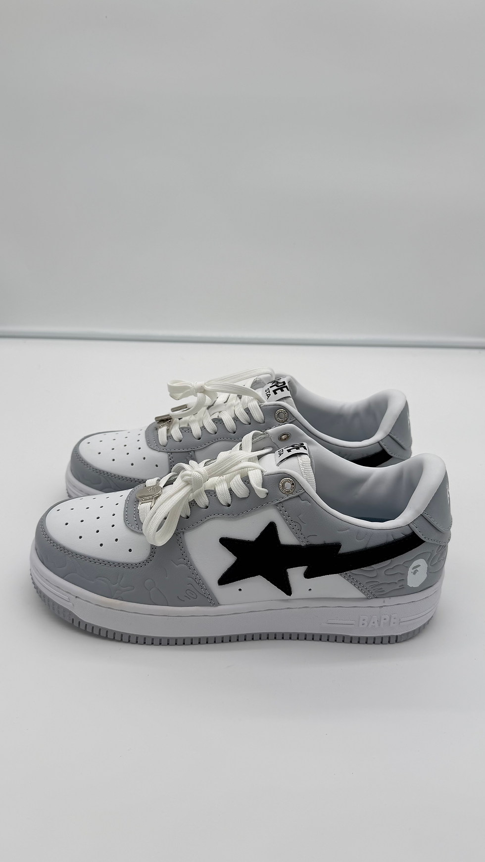 Thumbnail: A BATHING APE SHOES WHITE/GREY SIZE 12