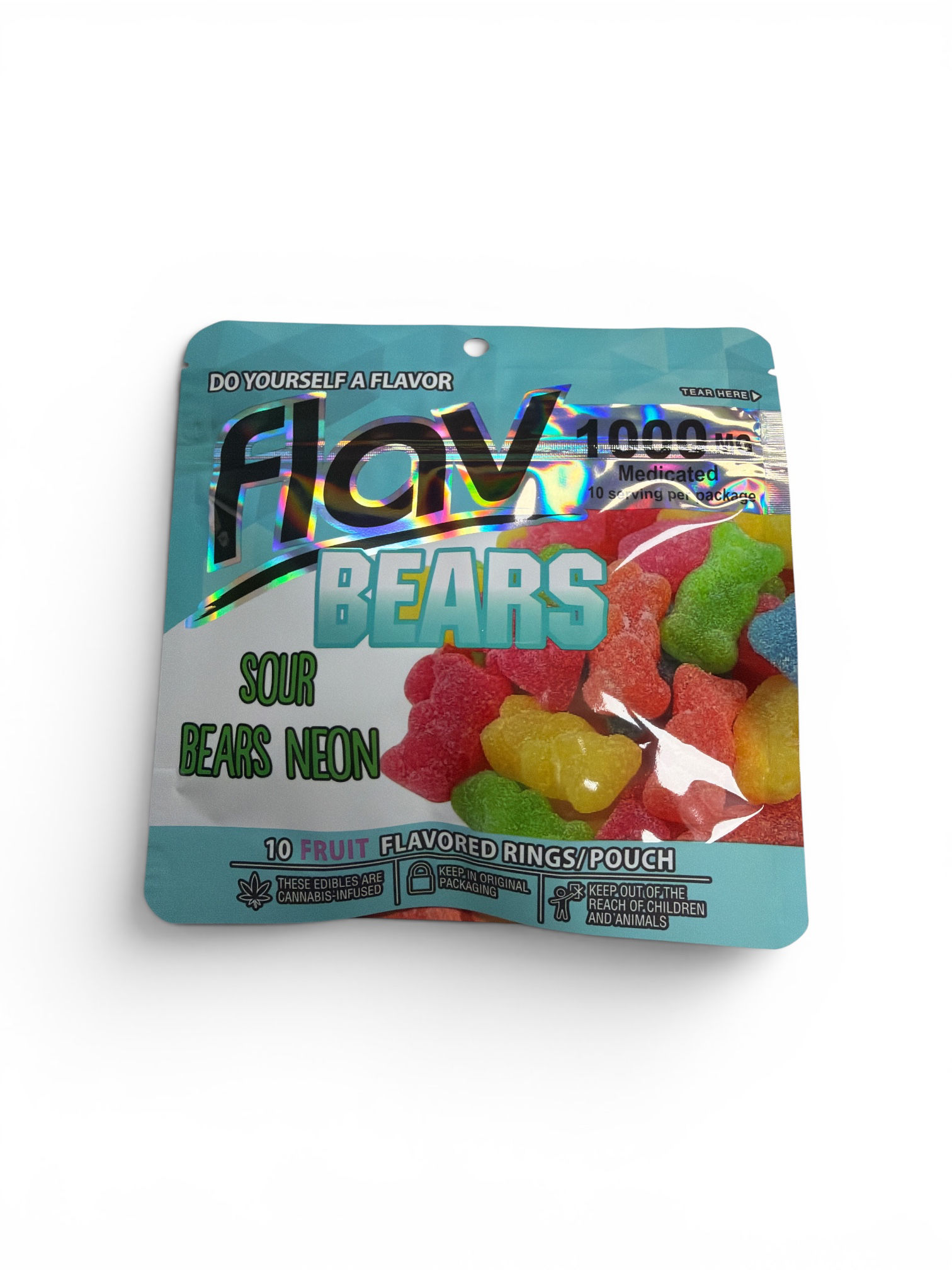 Flav Bears Sour Bears Neon 1000mg Buy 1 get 1