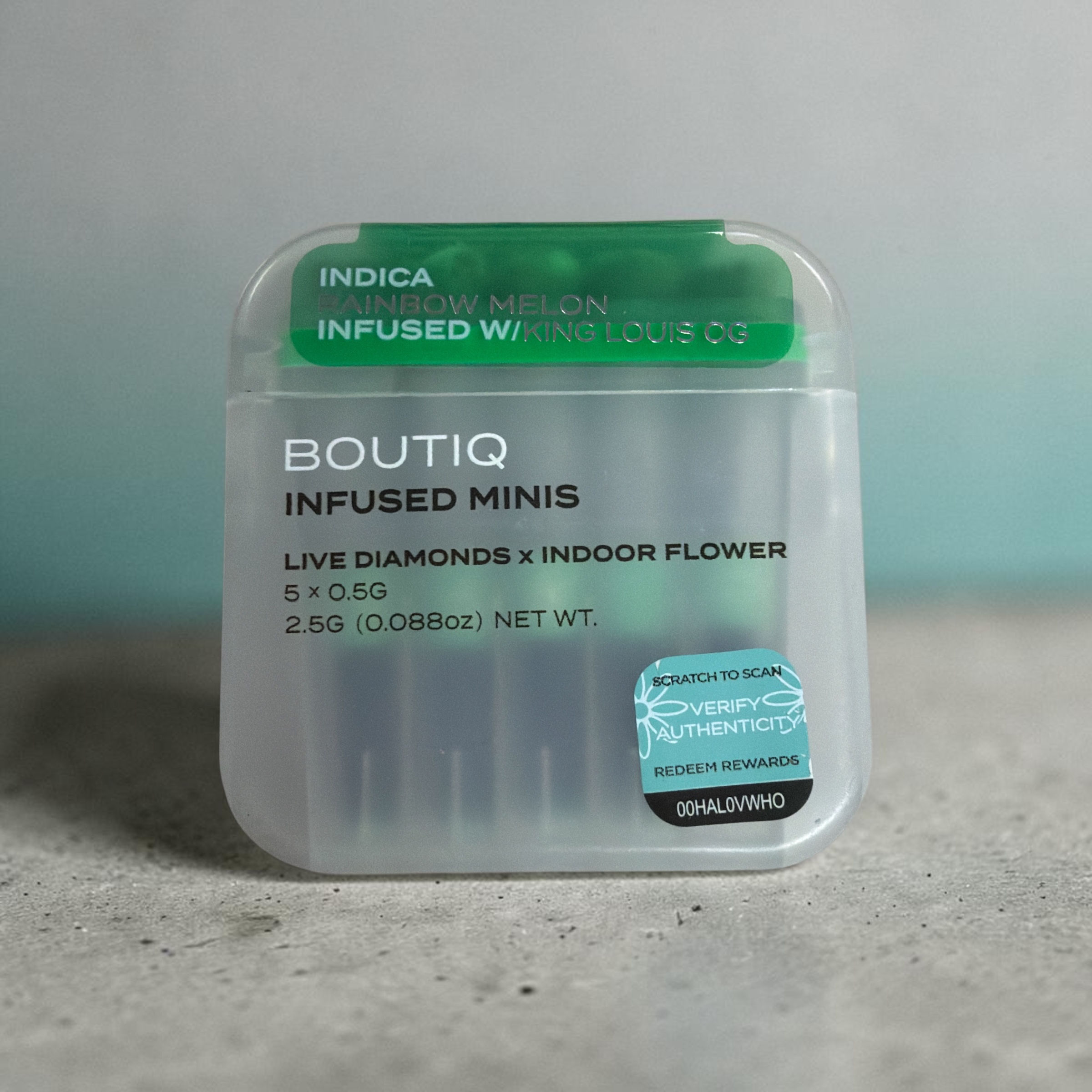 BOUTIQ Indica Rainbow Melon Infused w/ King Louis OG 2.5g