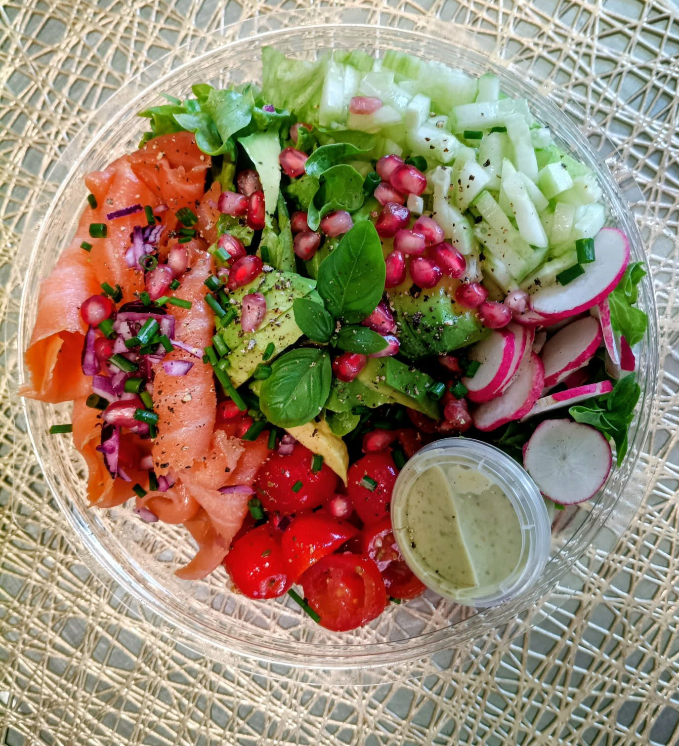 Salade gerookte zalm 