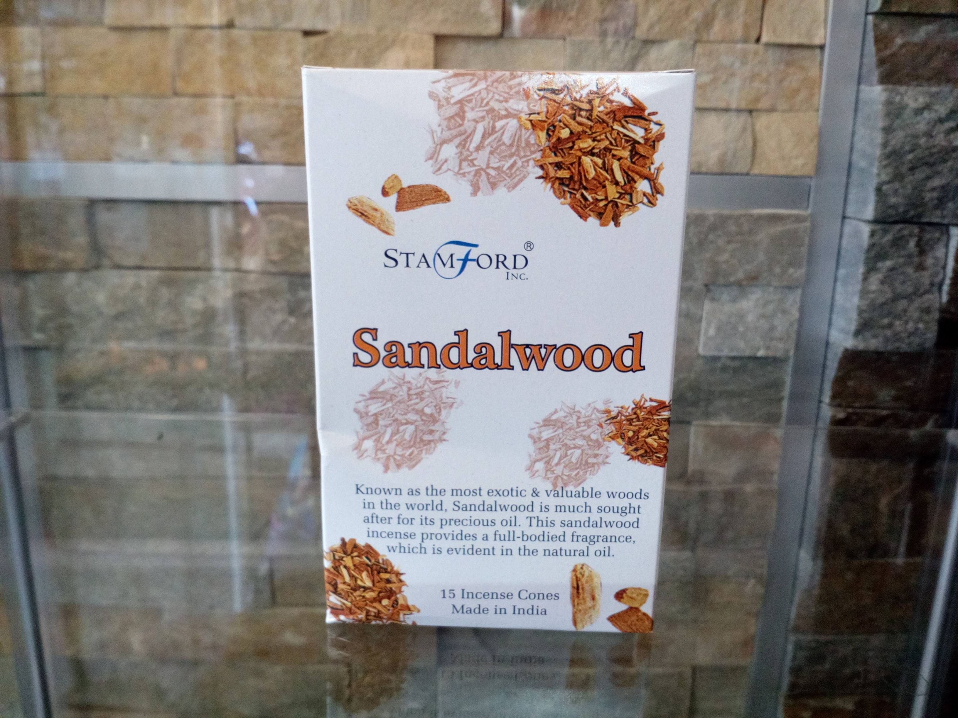 Stanford Sandalwood incense cones, 50 incense cones, made in India