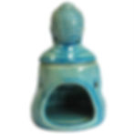 Teal ceramic Buddha oil burner