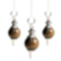 Three brown tiger eye pendulums