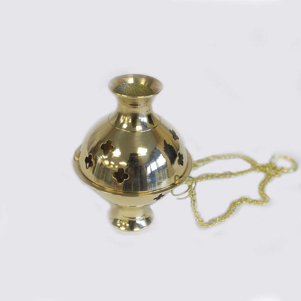 Thumbnail: Brass incense burner with chain