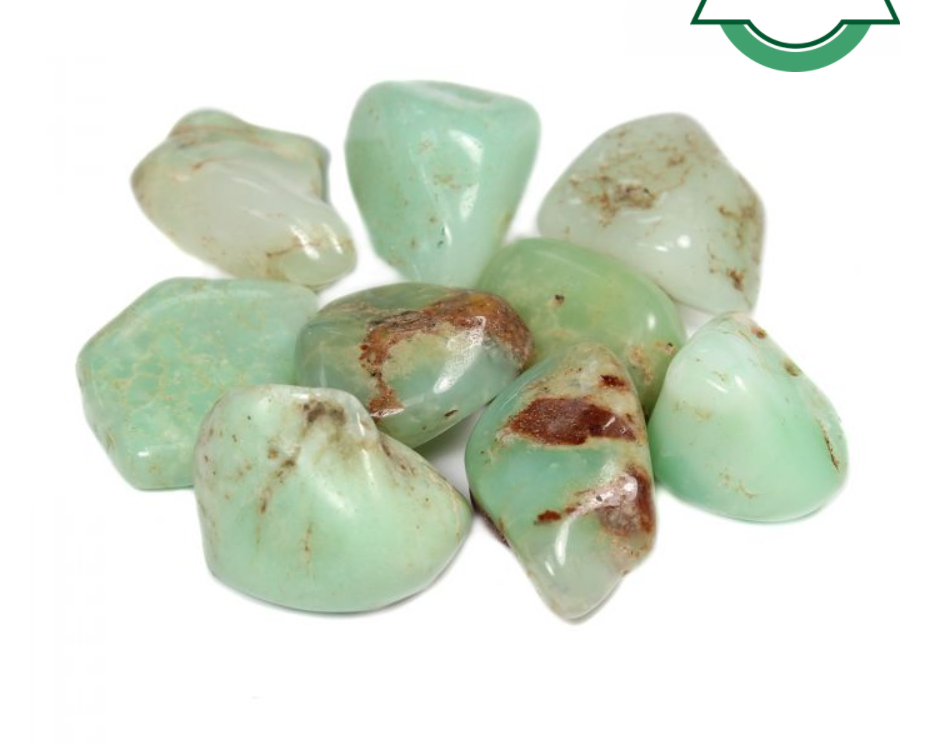Green tumbled stones