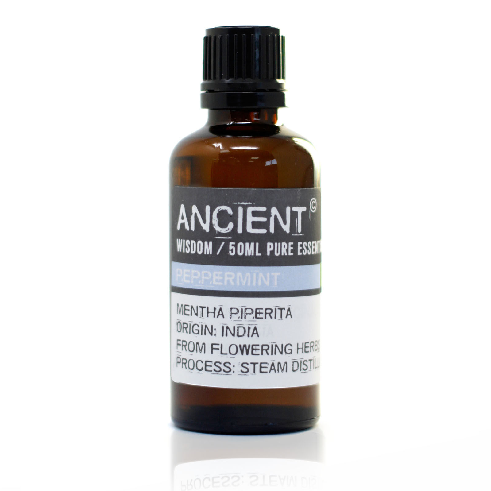 ANCIENT WISDOM 50ml Pure Essential Oil, Mentha Piperita