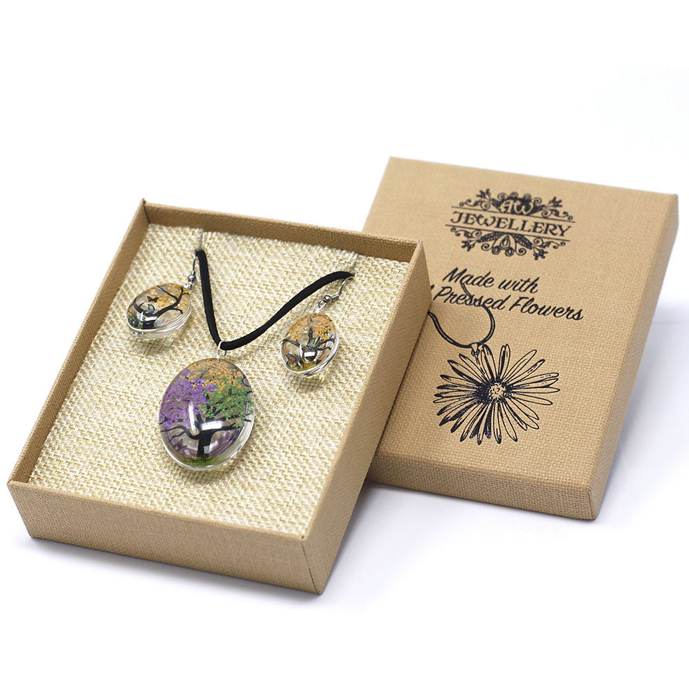 Thumbnail: Geode slice pendant necklace set with matching earrings