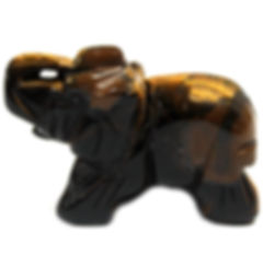 Tiger eye elephant figurine, Crystal Shop Cyprus