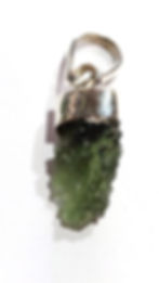 Green Moldavite Crystal Pendant