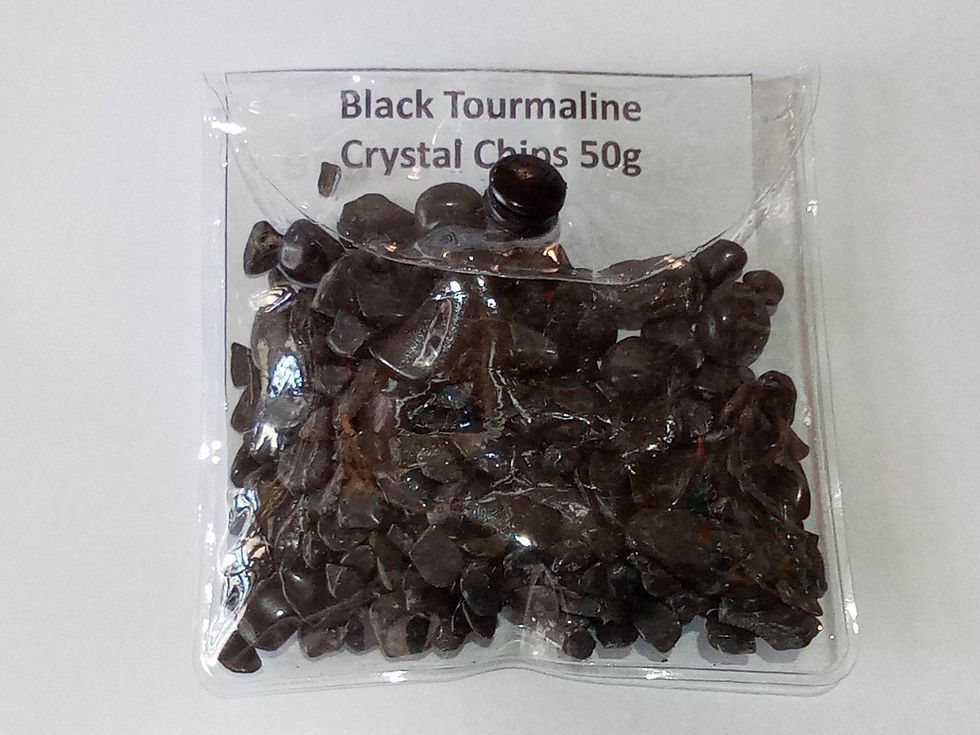 Black Tourmaline Crystal Chips 50g