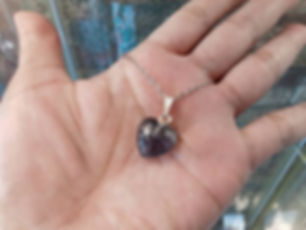 Fluorite heart pendant necklace
