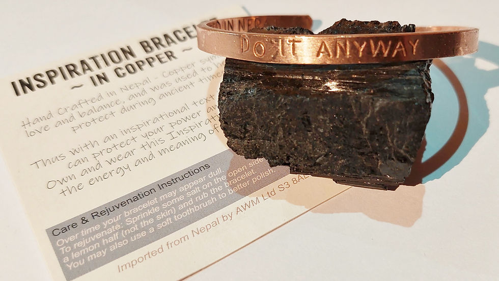 Thumbnail: Copper bracelet, 'Exist Anywhere', positive energy