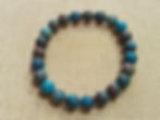 Chrysocolla Crystal Bracelet, 8mm beads