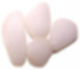 Four tumbled rose quartz stones