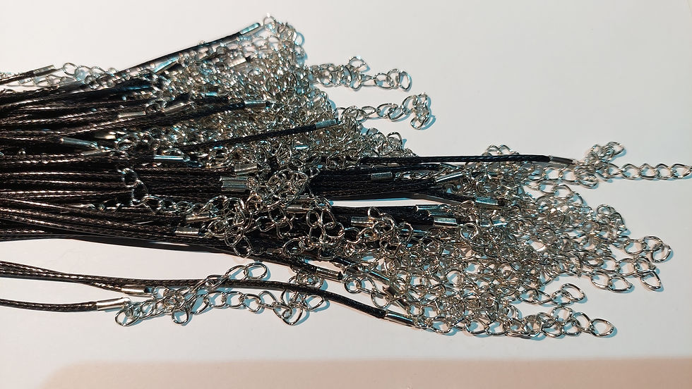 Thumbnail: Black leather and silver chains