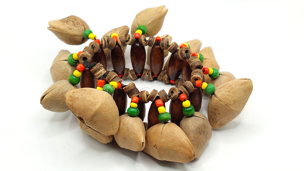 Kenari Shell Hand Shaker - Rattle Bracelet