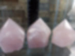 Thumbnail: Three rose quartz points, Crystal Shop Cyprus