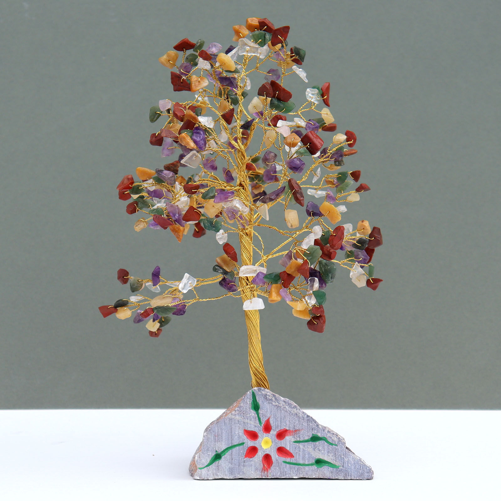 Multicolored gemstone tree; Crystal Shop Cyprus