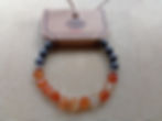 Faceted Gemstone Bracelet, magnetic stone with faceted carnelian crystal beads