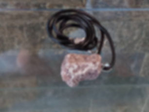 Rough Amethyst Pendant, black cord necklace