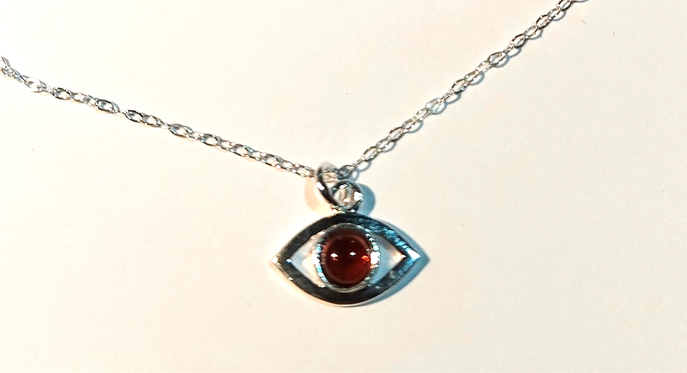 Silver Evil Eye pendant necklace