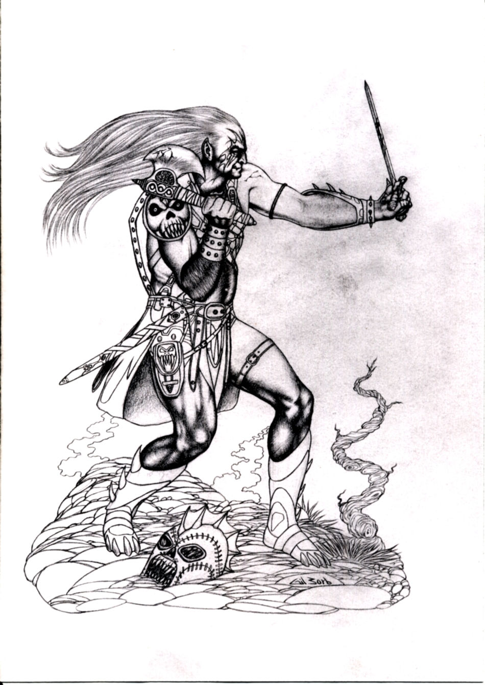 OrcWarrior-PcInk Sample-GilBorb.jpg