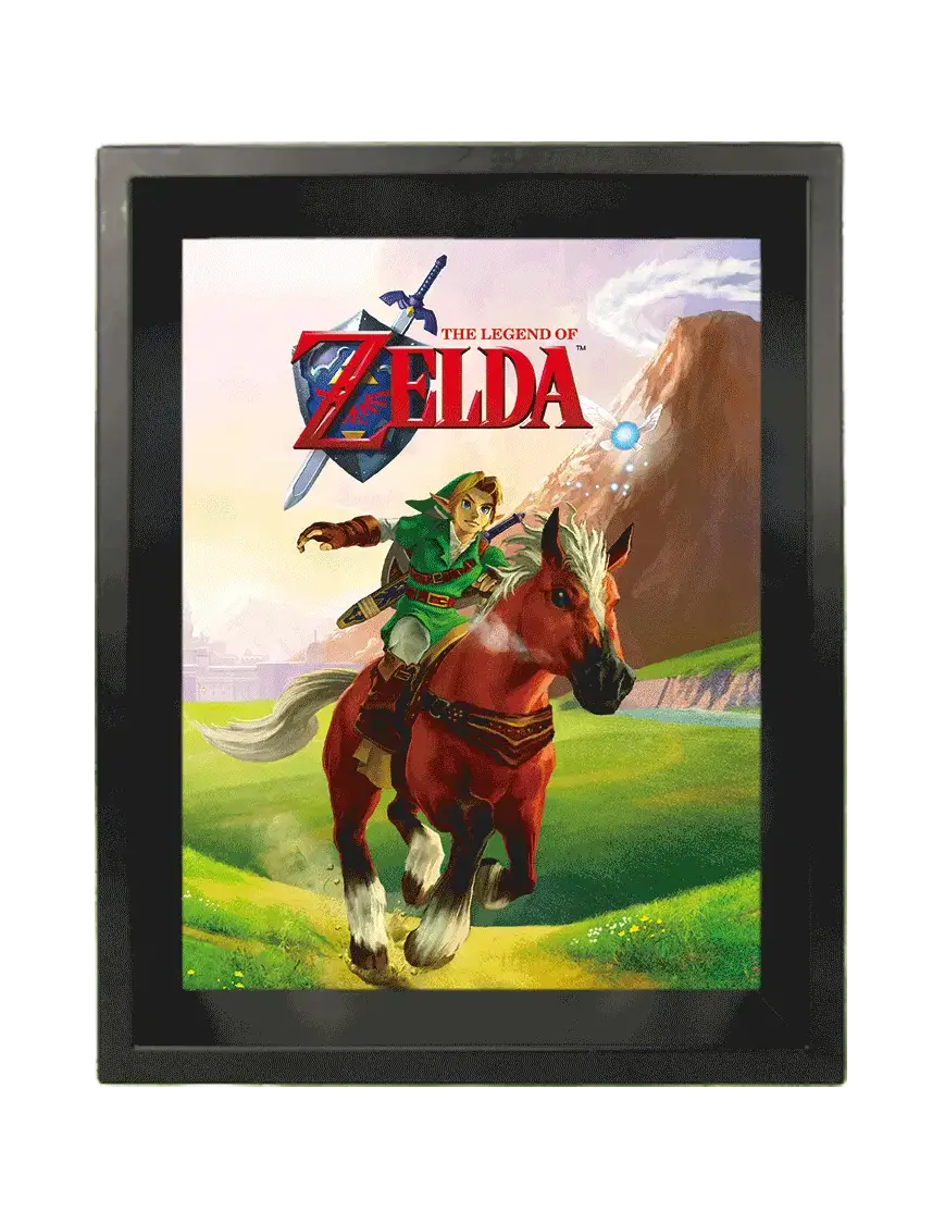 Legend of Zelda-LOZ- 3D Lenticular Link & Epona Framed Print