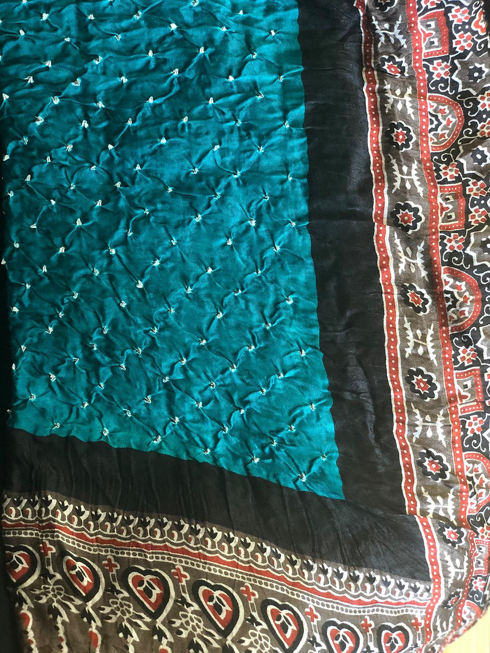 Thumbnail: Tie Dye Silk Bandhani Wraps