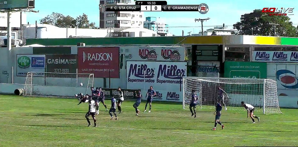 GOL DE COPA: Formado no Inter, atacante do Santa Cruz marca golaço de bicicleta na Copa FGF