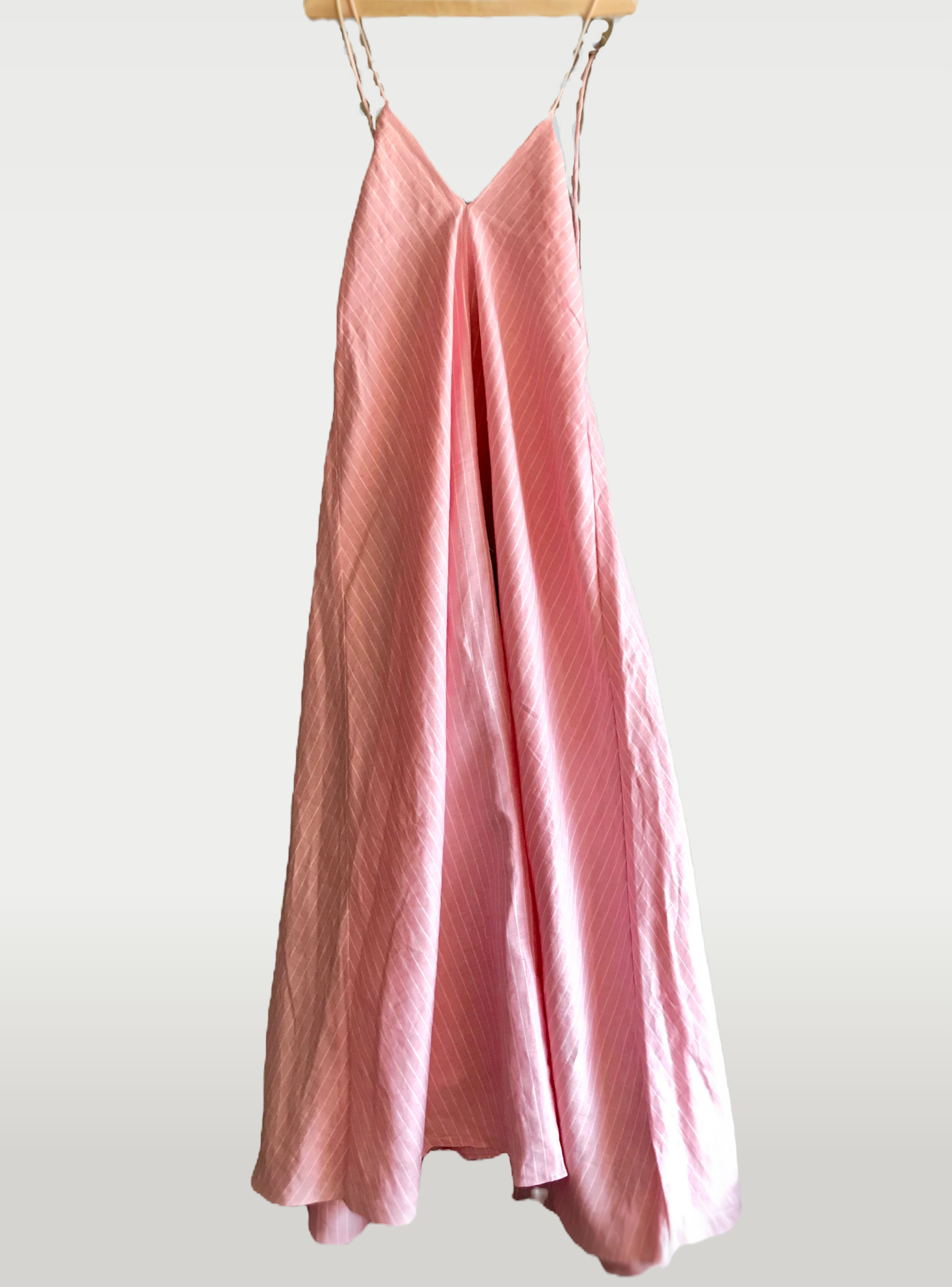 Striped Linen Long Dress