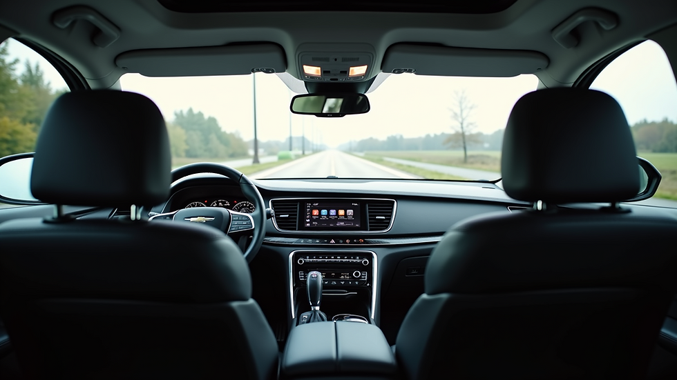 Eye-level view of the spacious interior of a modern SUV