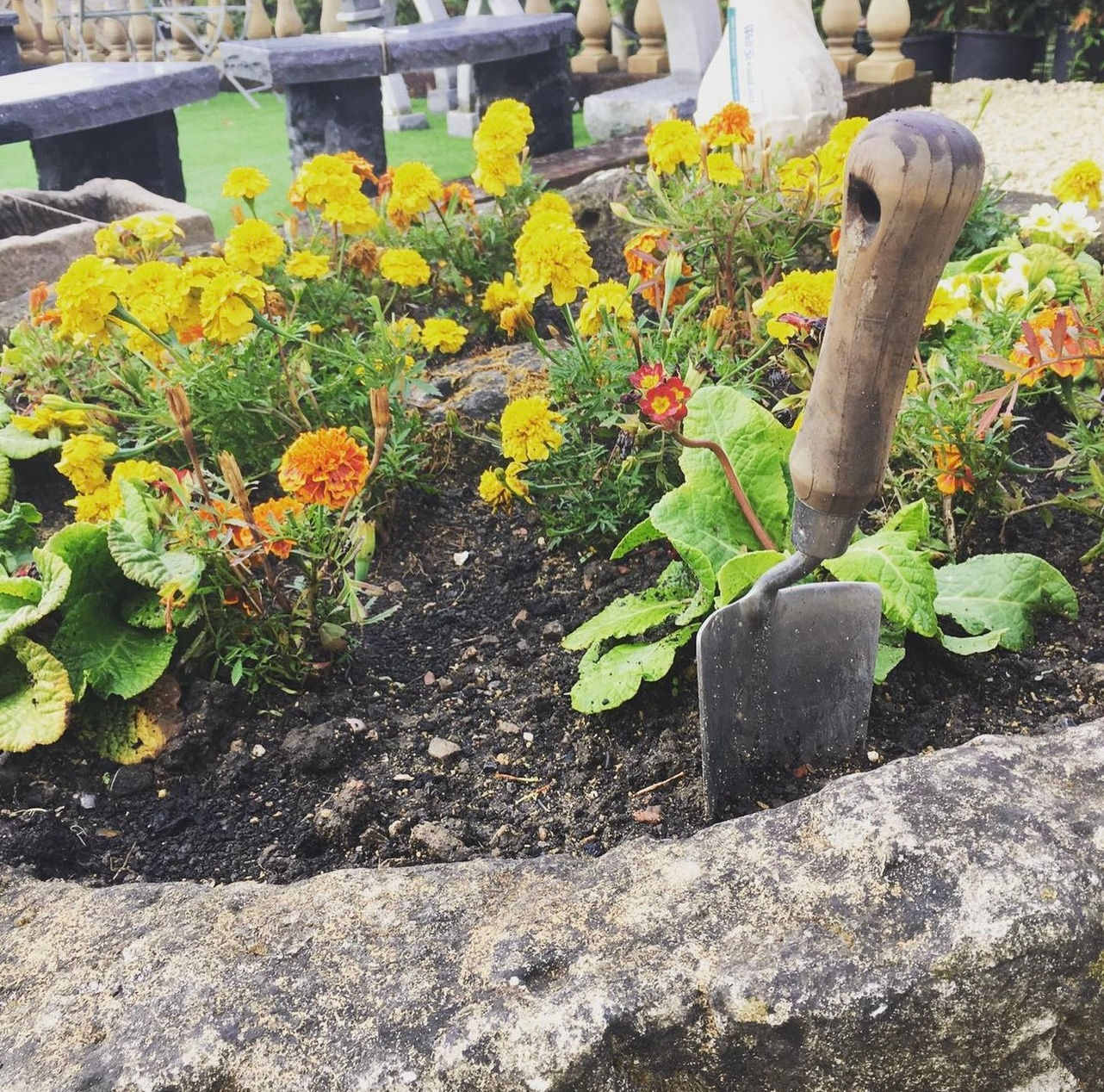 Reclaimed Animal Trough: 4ft Gritstone