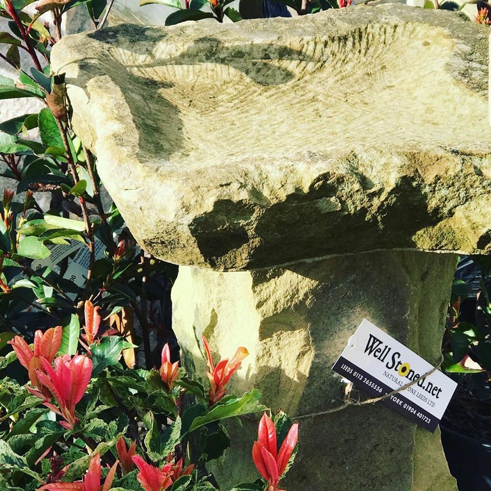 Thumbnail: Farmhouse Yorkstone Birdbath (Irregular top)