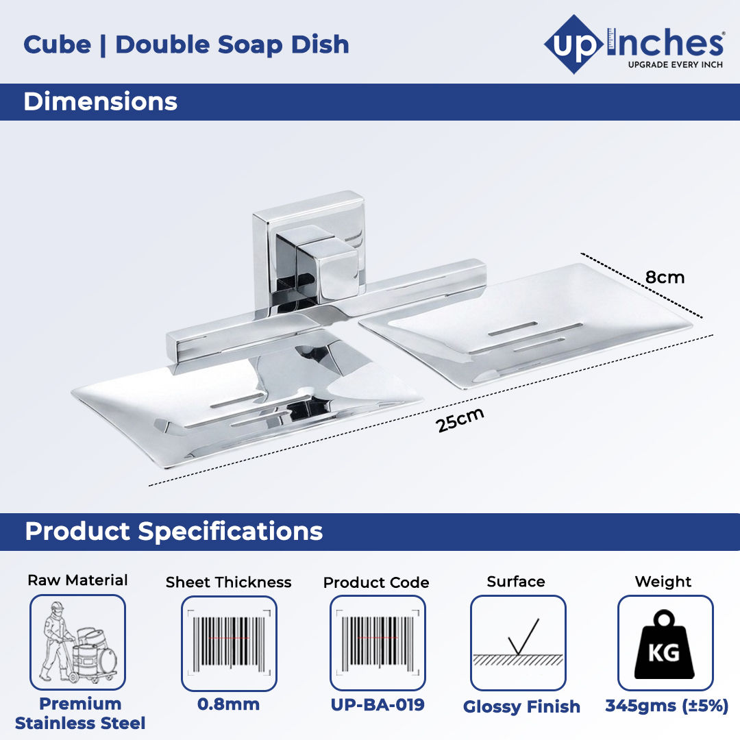 Cube | Double Soap Dish