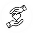 Two Hands holding a heart