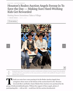 Houston’s Rodeo Auction Angels Swoop In To Save the Day — Making Sure Hard-Working Kids Get Rewarded