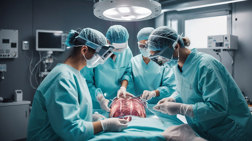 Training medical professionals and assisting in surgical procedures with augmented reality (AR)