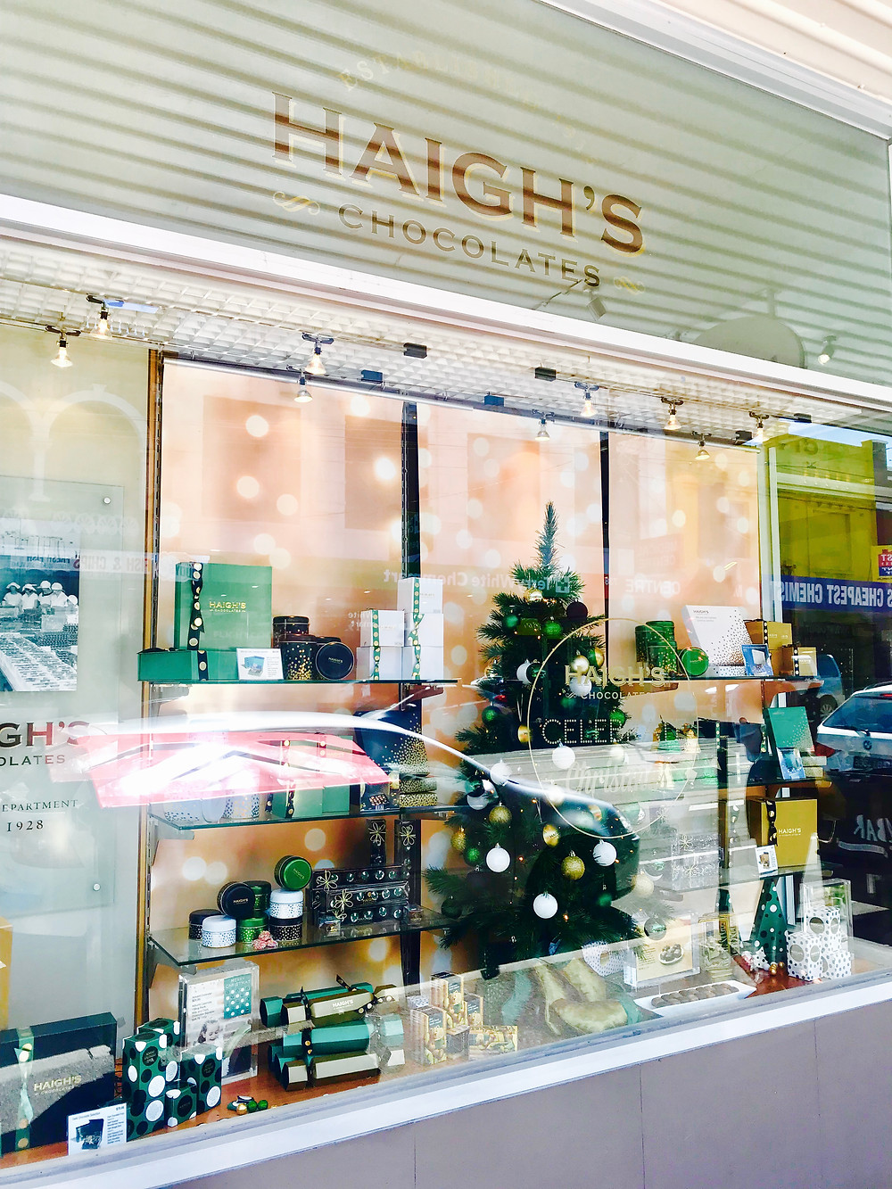 Haigh's Chocolate Shopfront Window