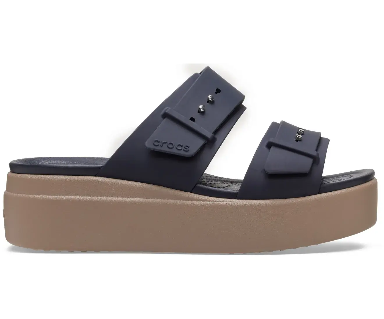 CROCS BROOKLYN BUCKLE LOW DEEP NAVY WOMEN WEDGE
