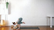 Woman in Padottonasana Yoga Pose