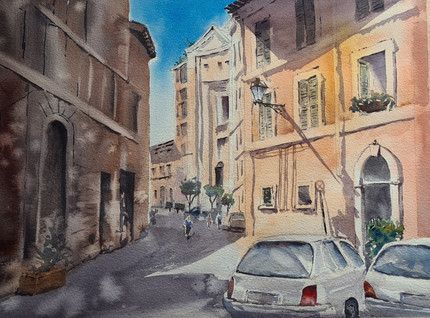 Rome street scene in Trastevere