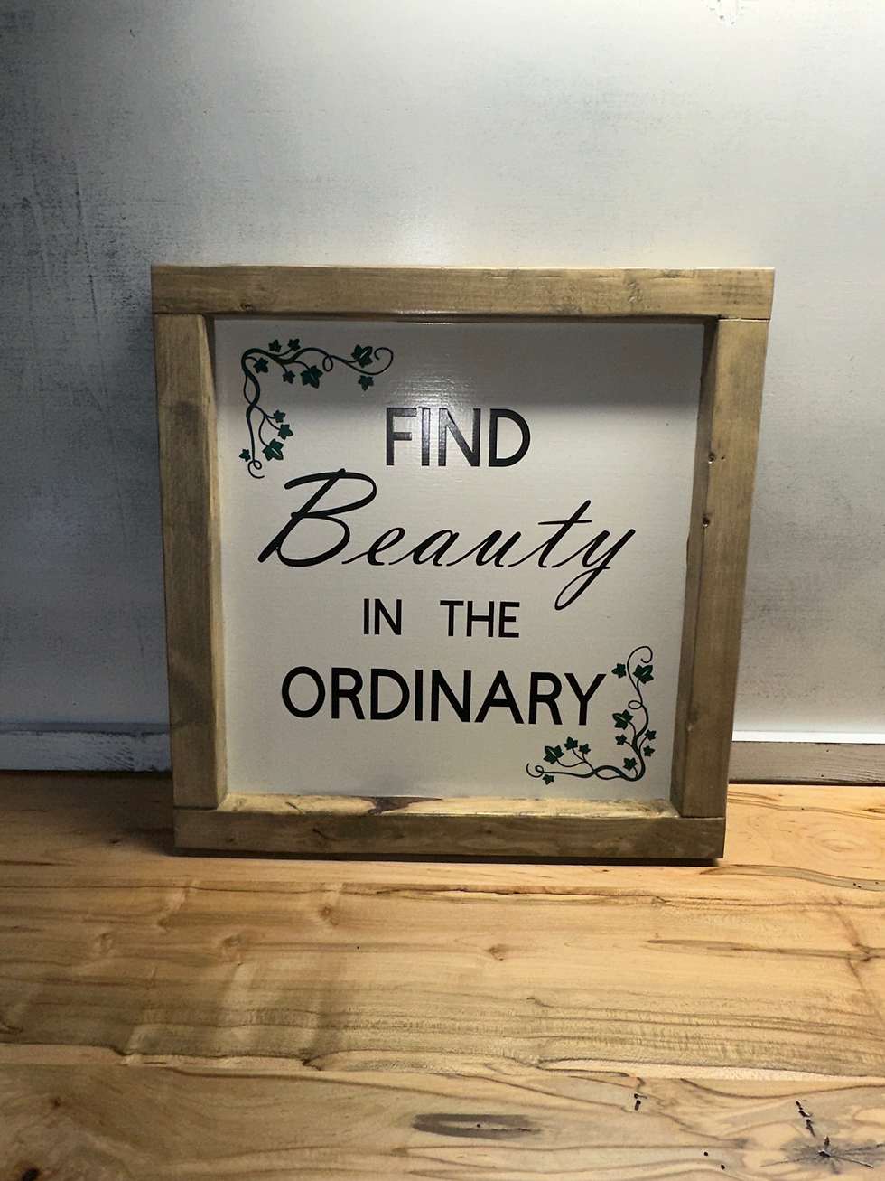 Thumbnail: Find Beauty in the Ordinary – Rustic Farmhouse Wood Sign