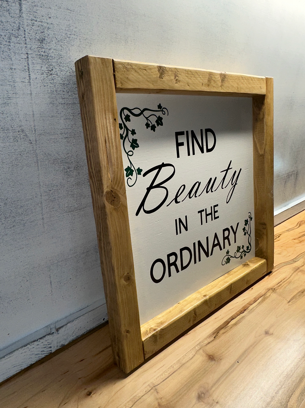 Thumbnail: Find Beauty in the Ordinary – Rustic Farmhouse Wood Sign