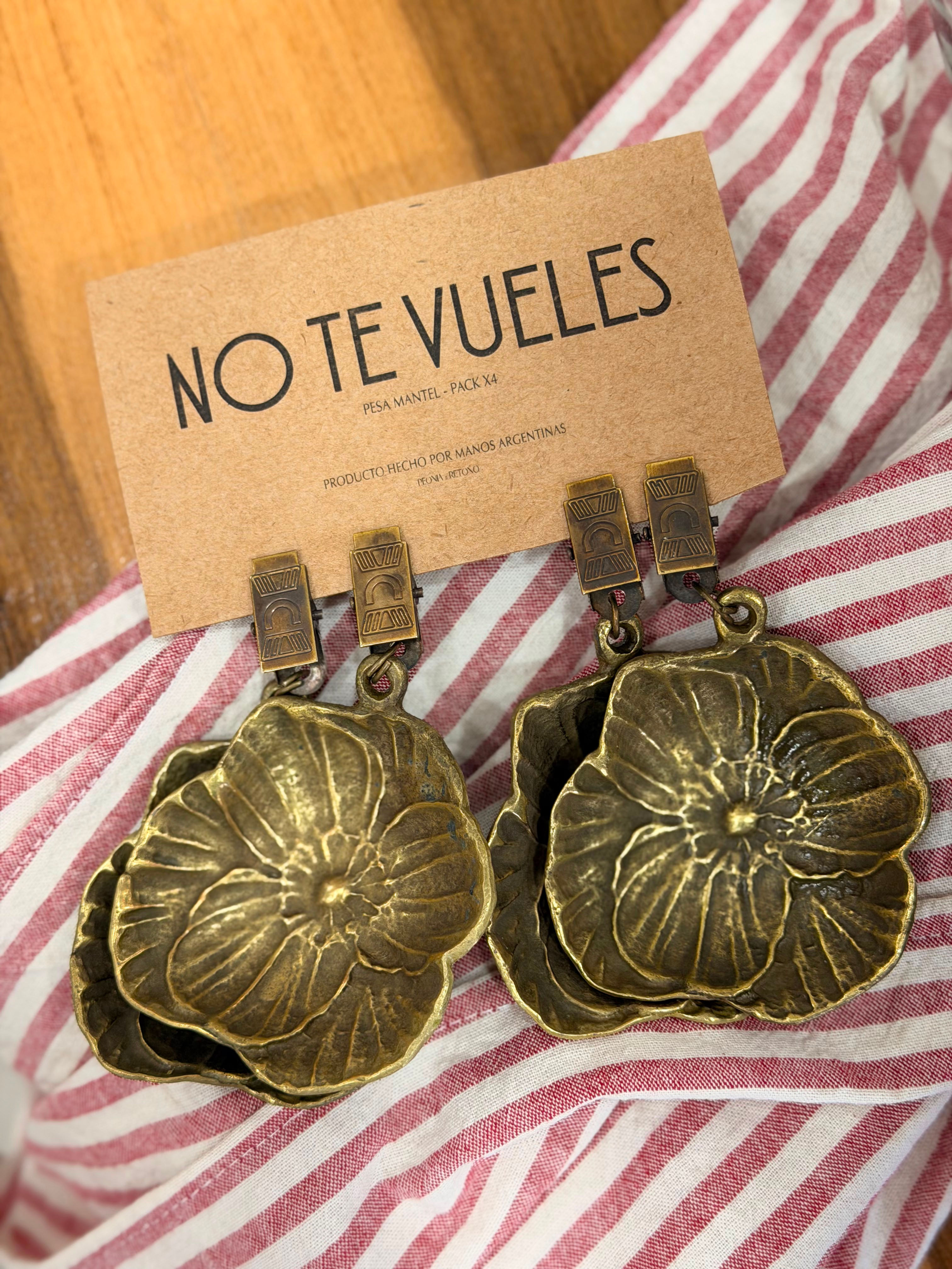 Pesa mantel amapola x4