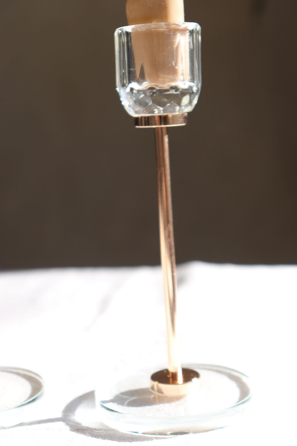 Miniatura: Candelabros transparente + óxido 