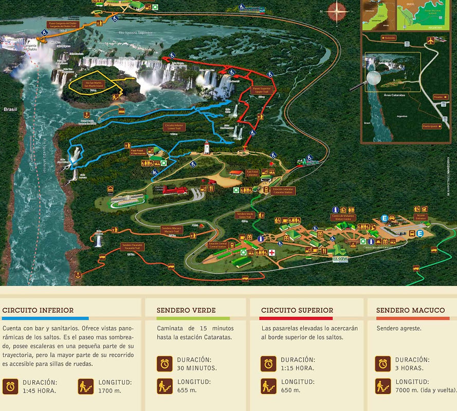 Mapa Cataratas Puerto Iguazu