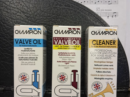 Champion valve oil and other brass and wind products review.