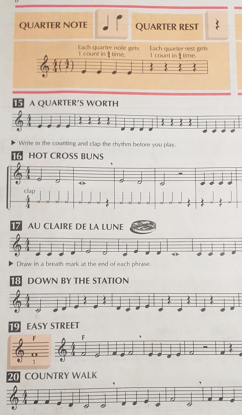 Standrad of excellence page example